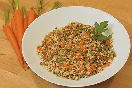 Rice and lentils
