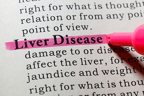 Liver Disease highlighted in book