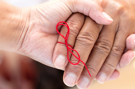 Tied string around finger to remember