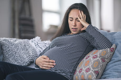 Pregnant woman with heartburn