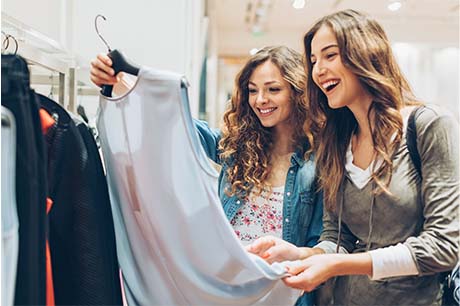 Two women shopping