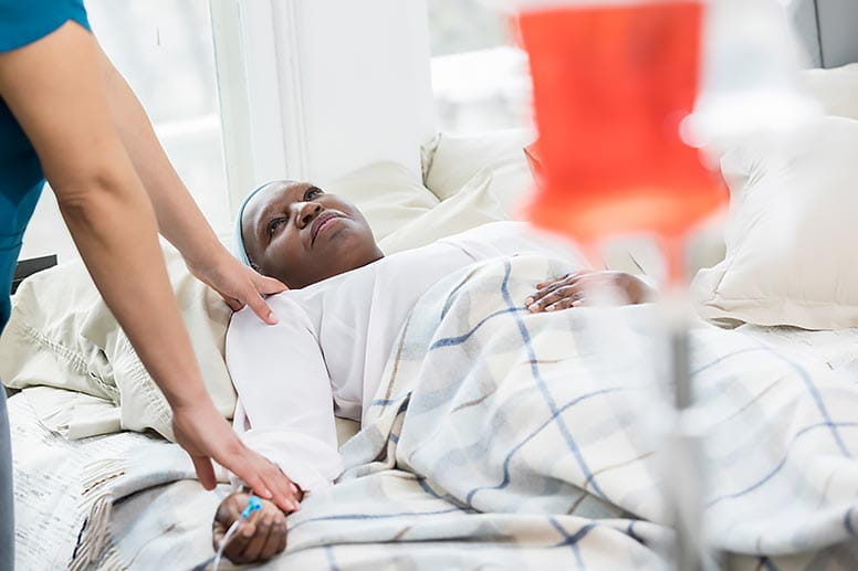 Male patient receiving treatment.