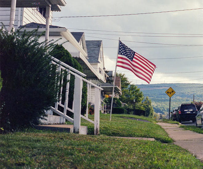 scranton home with flag in front yard