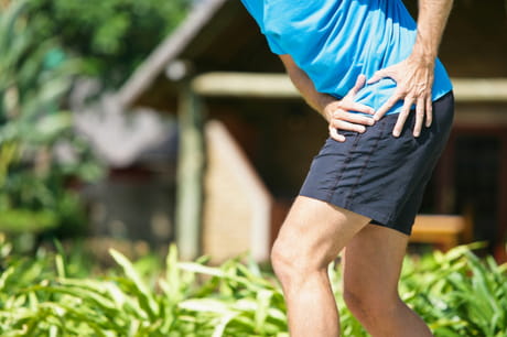 Man with hip pain