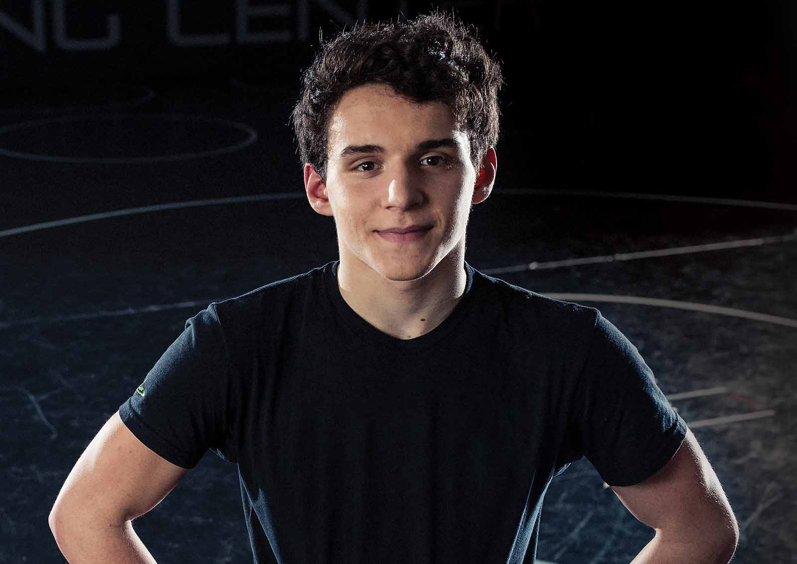 Max Murray in a high school wrestling room talks about his narcolepsy diagnosis at age 17. 