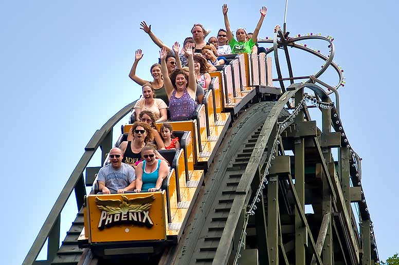 The Phoenix roller coaster at Knoebels.