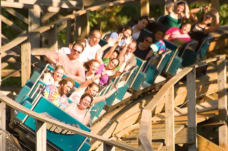 Twister roller coaster at Knoebels.