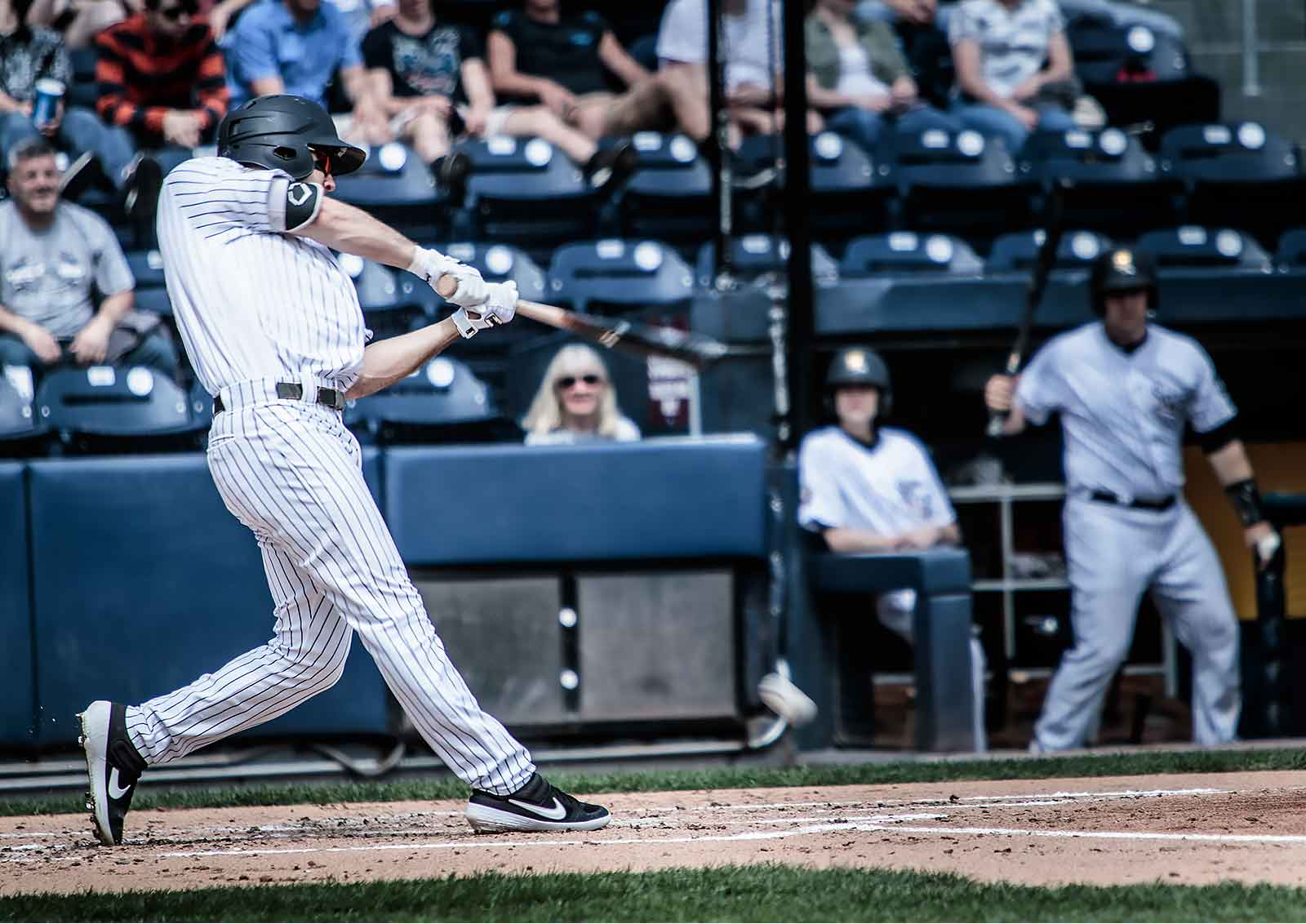 Scranton/Wilkes-Barre RailRider player at bat.