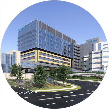 A rendering depicts the expansion of Geisinger Medical Center.