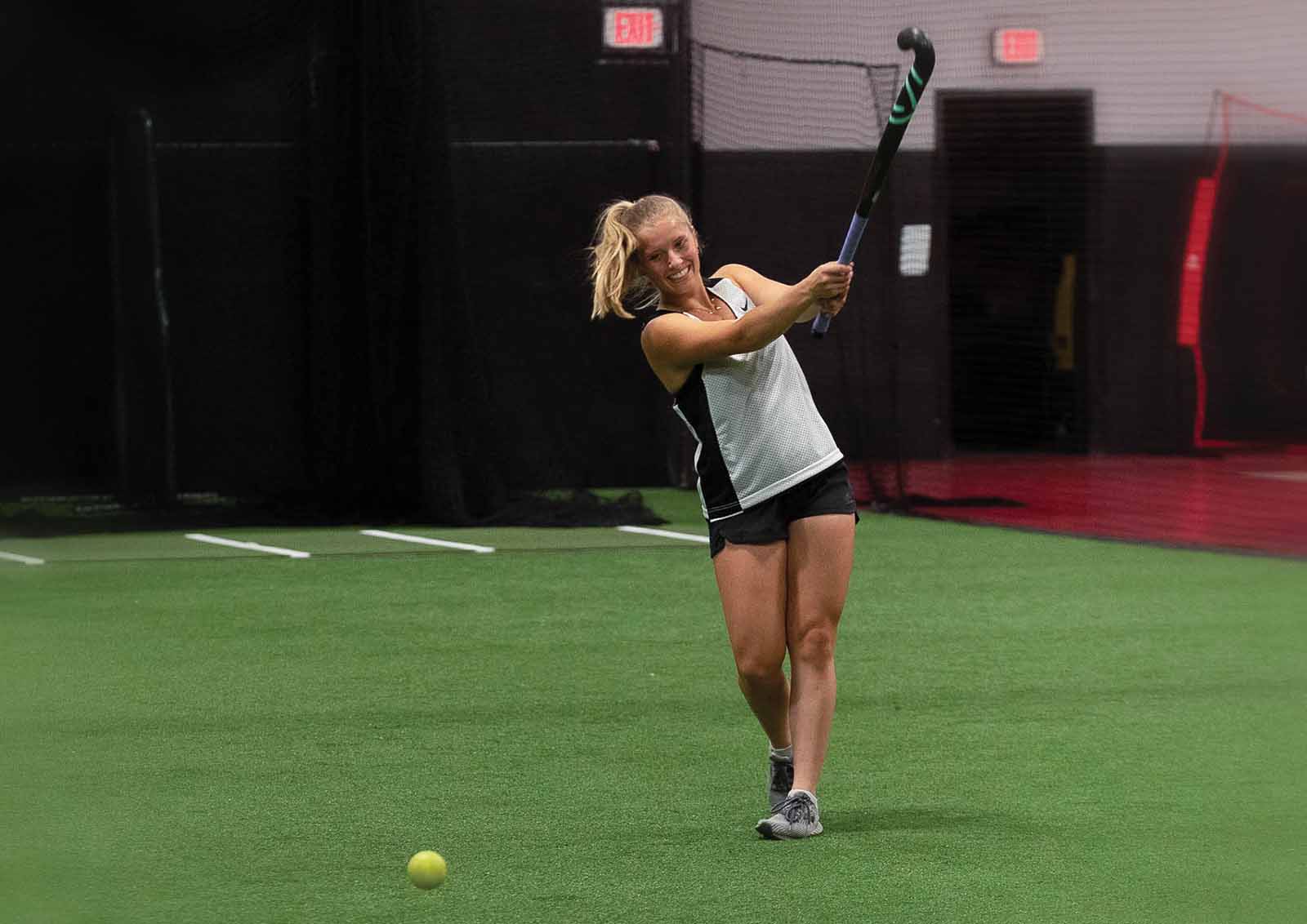 Ryan Brouse of Lewisburg practices field hockey.