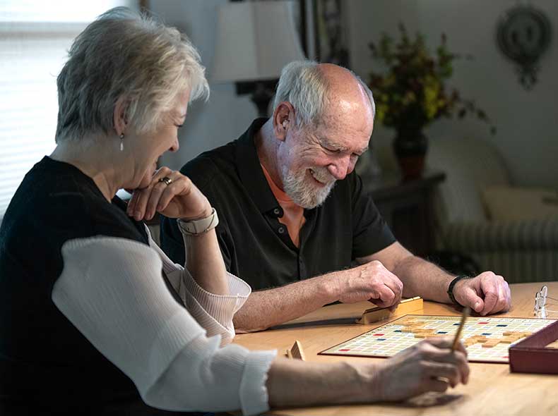 Rob Brown stroke survivor playing scrabble