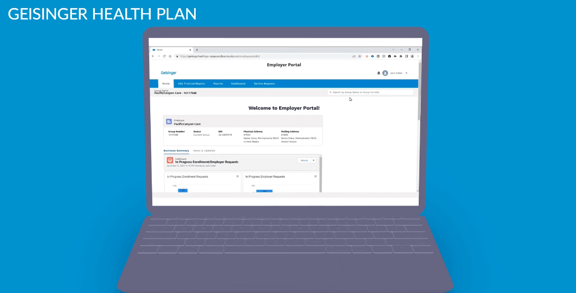 Employers Portal Overview Screenshot