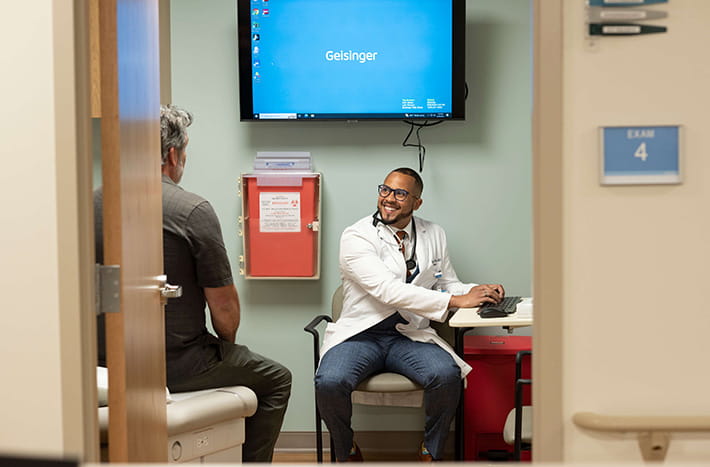 A doctor with a patient