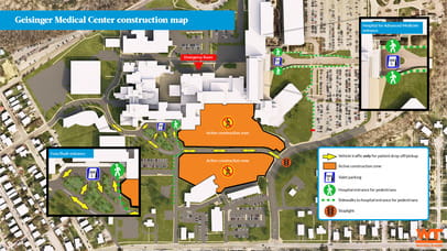 GMC Campus construction map