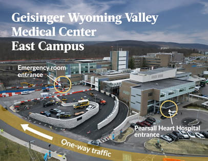 GWV East Campus One-Way Traffic Map