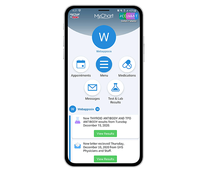 MyChart Mobile App Geisinger MyChart Mobile App Geisinger