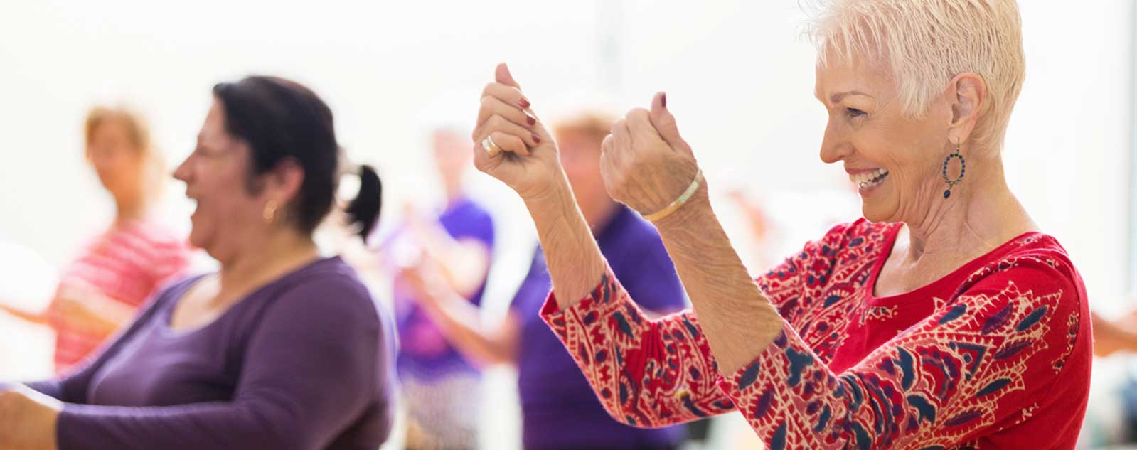 Senior woman dancing with confidence