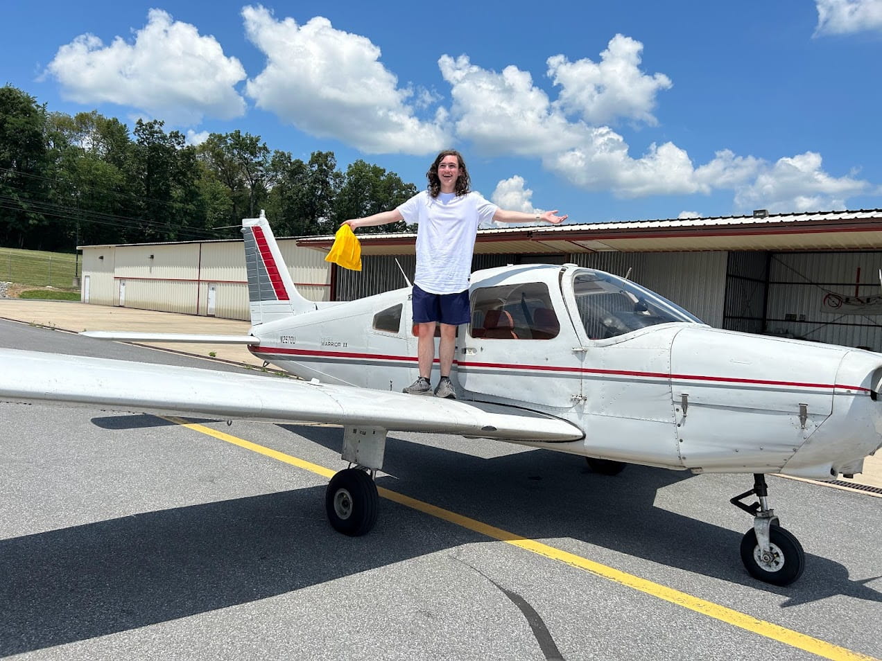 Santino DePalma's first solo flight