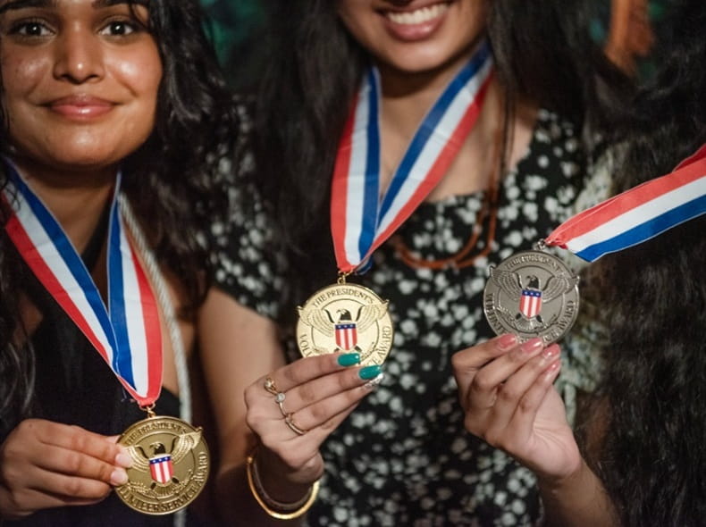 Winners of The President's Volunteer Services Award volunteering at Geisinger