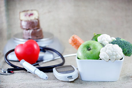 Veggies and diabetes monitoring tools