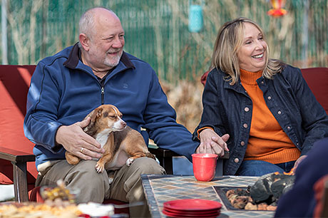 Ellen Fogleman and her husband Greg, enjoy time outdoors with their dog.