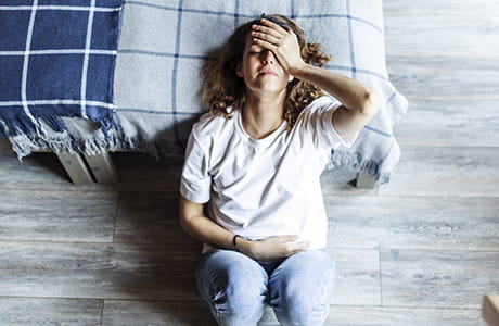 Young adult woman with PMDD