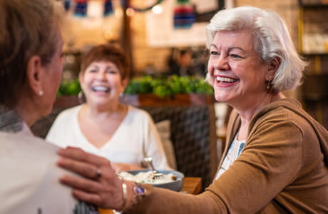 Woman enjoying time with good friends.