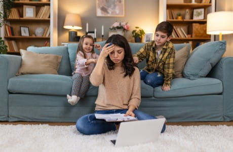 A mother struggling to deal with mental problems