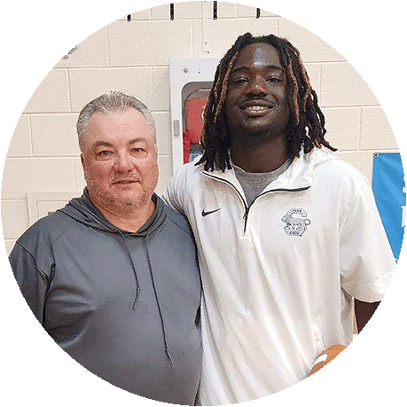 Penn State football player Jeff Exinor at the Mifflin County Youth Football Camp.