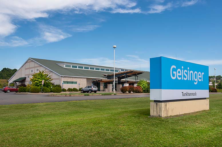 The exterior of our newly expanded Geisinger clinic in rural Wyoming County.