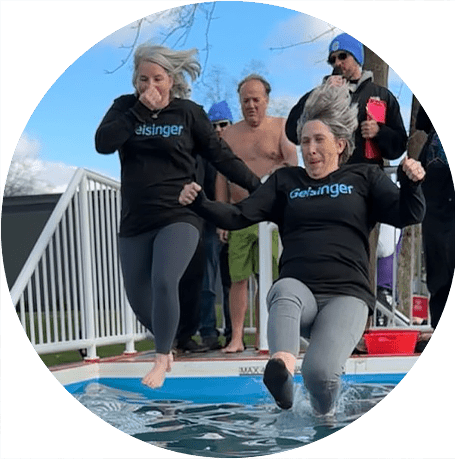 Geisinger Medical Center Muncy and Geisinger Jersey Shore Hospital team members participated in the Susquehanna Valley Special Olympics Polar Plunge.