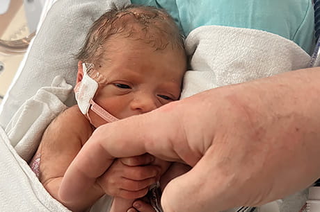 Chance Sheehe was born 2 months premature.